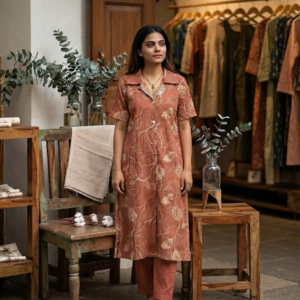 Vertical Print Co-Ord Set for Women